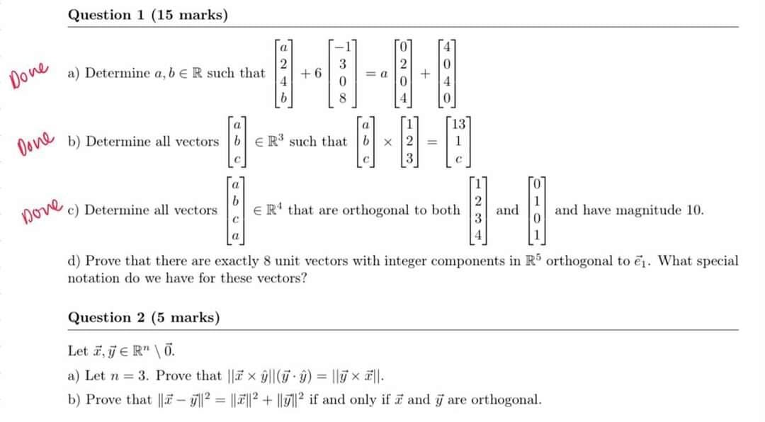 Please answer question 1(d) and 2 Question 1 (15