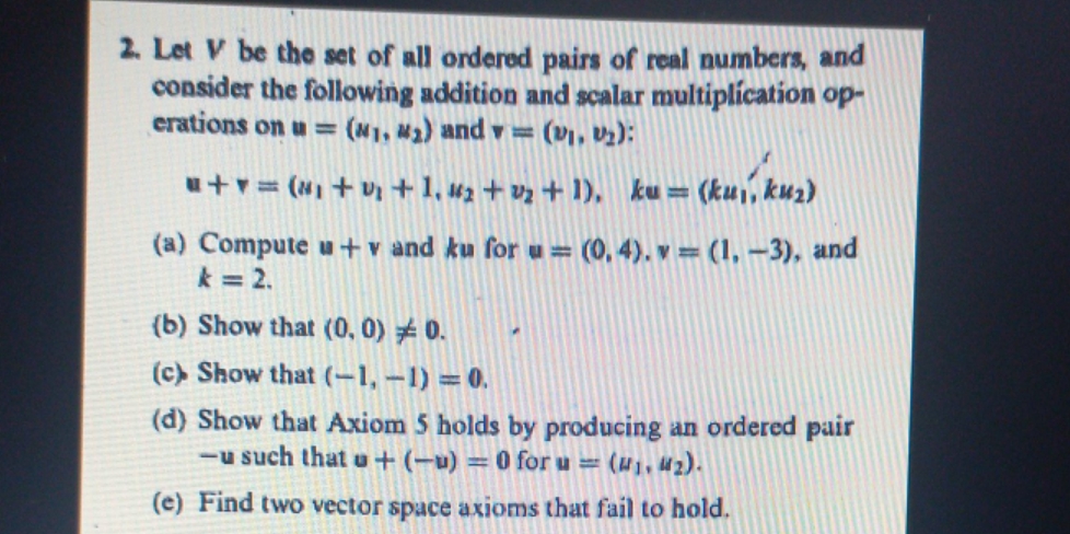 kindly need this solution 2. Let V be the set of