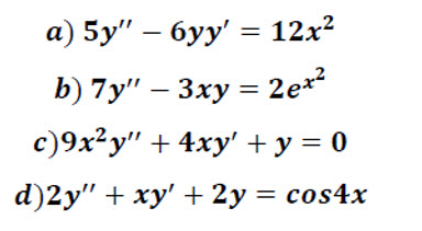 a-Determine whether the following second-order