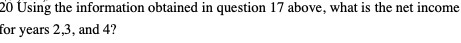 20 Using the information obtained in question 17