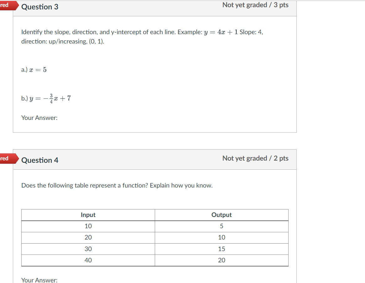 Question 1 0 I 2 pts Identify the quadrant each