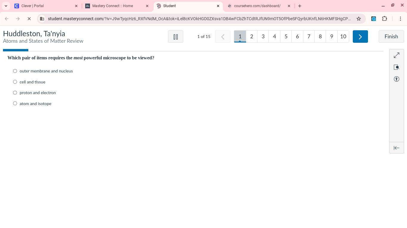 w C Clever | Portal x Mastery Connect :: Home X