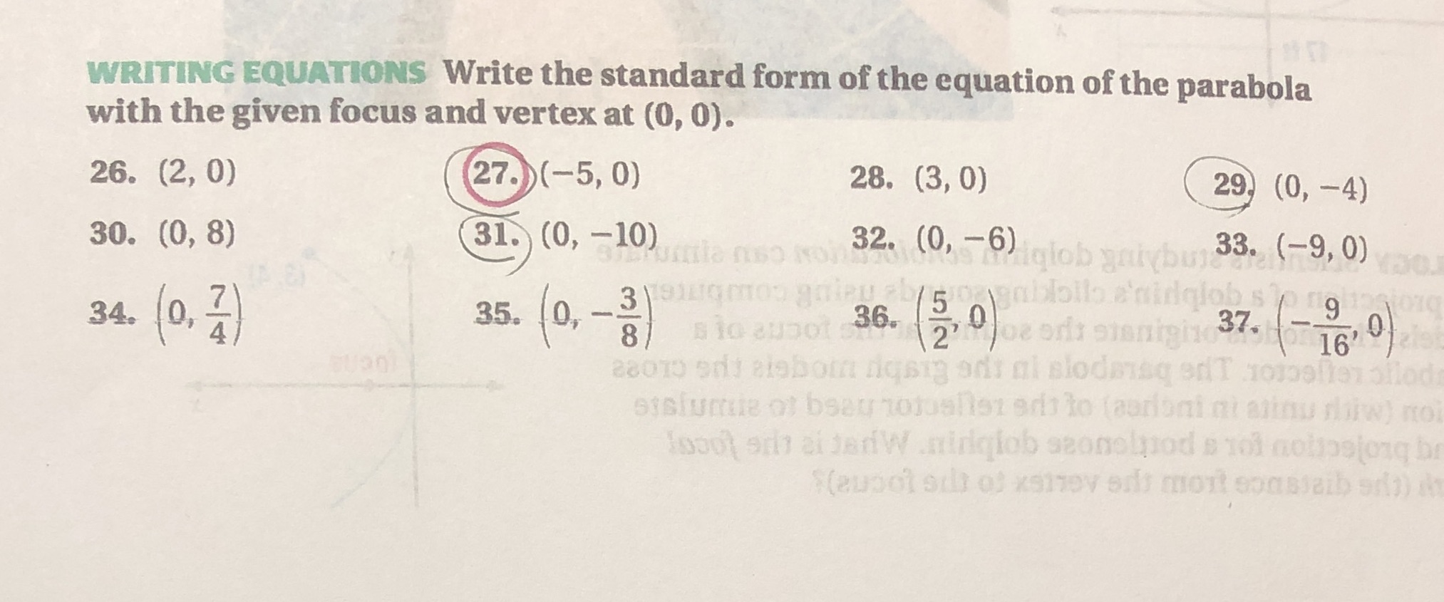 Could you help me with question 27, 29 and 31?