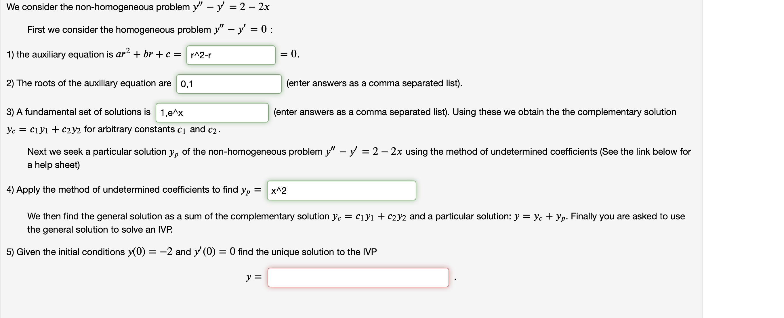 I just need the final part for both of these