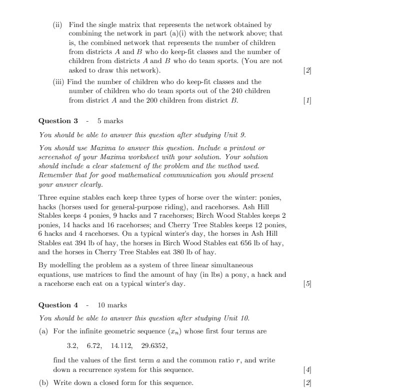 (ii) Find the single matrix that represents the