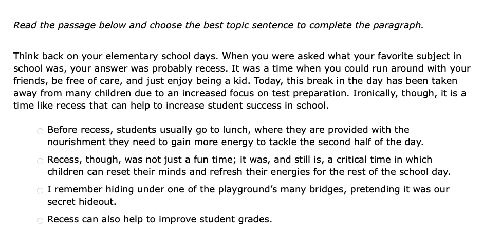 answer Read the passage below and choose the best