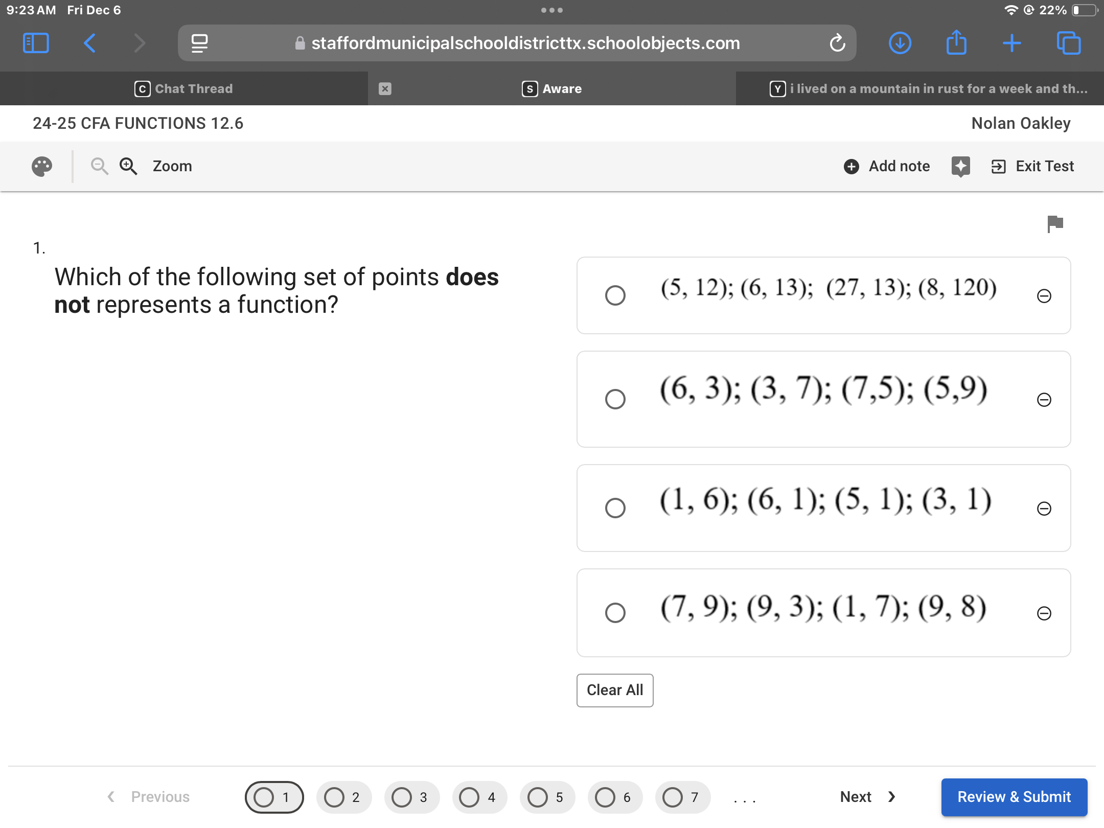 O 9:23 AM Fri Dec 6 . . . 22% < 2