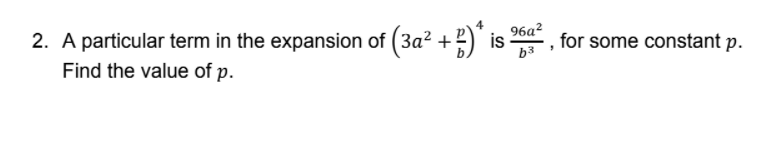 96:12 53 4 2. A particular term in the expansion