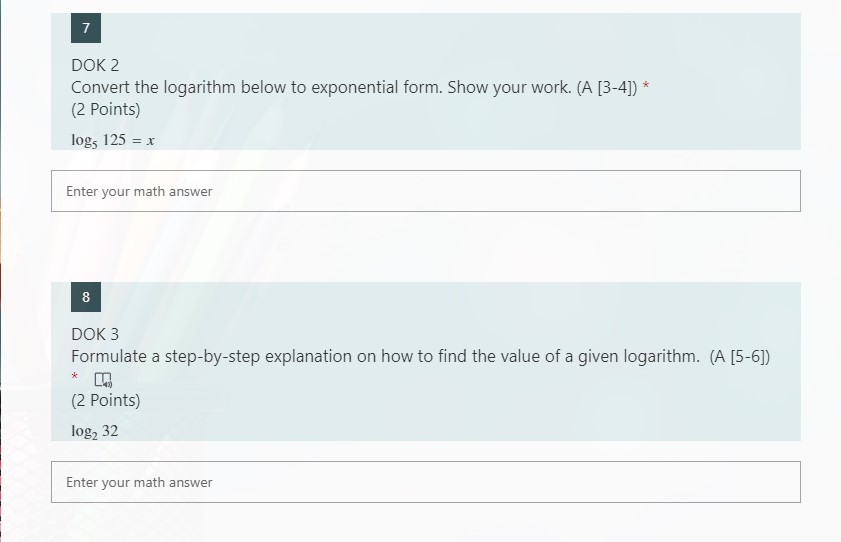 3 DOK 1 Identify the equation that represents an