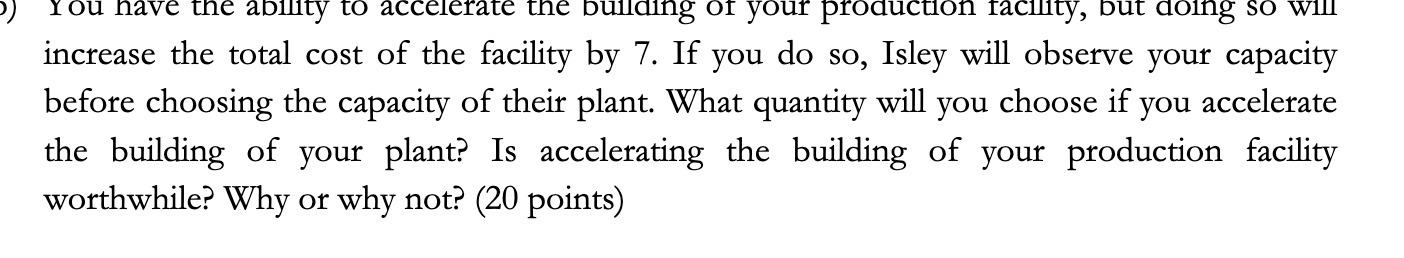 You have the ability to accelerate the building