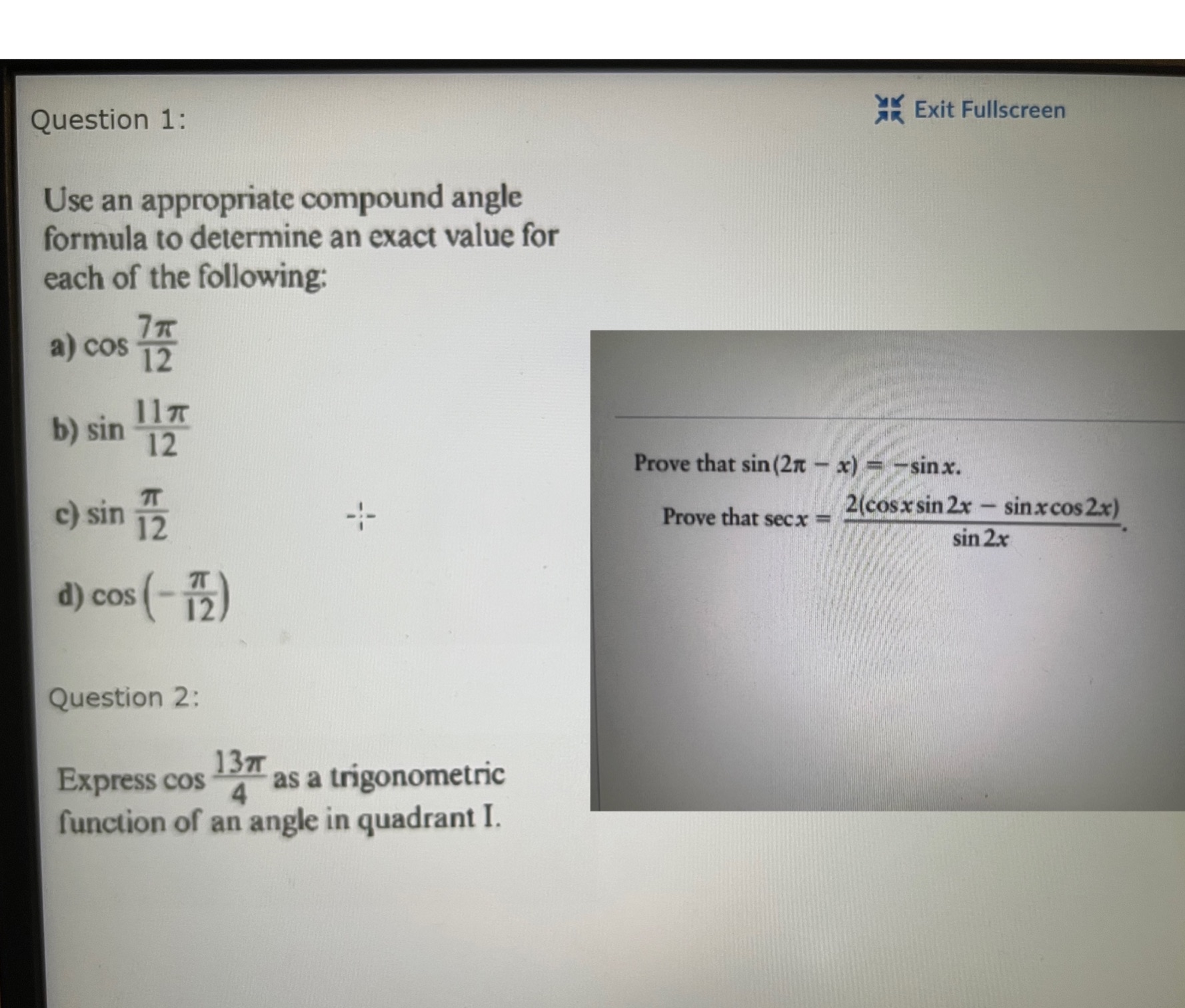 These are 3 questions, please make it clear and