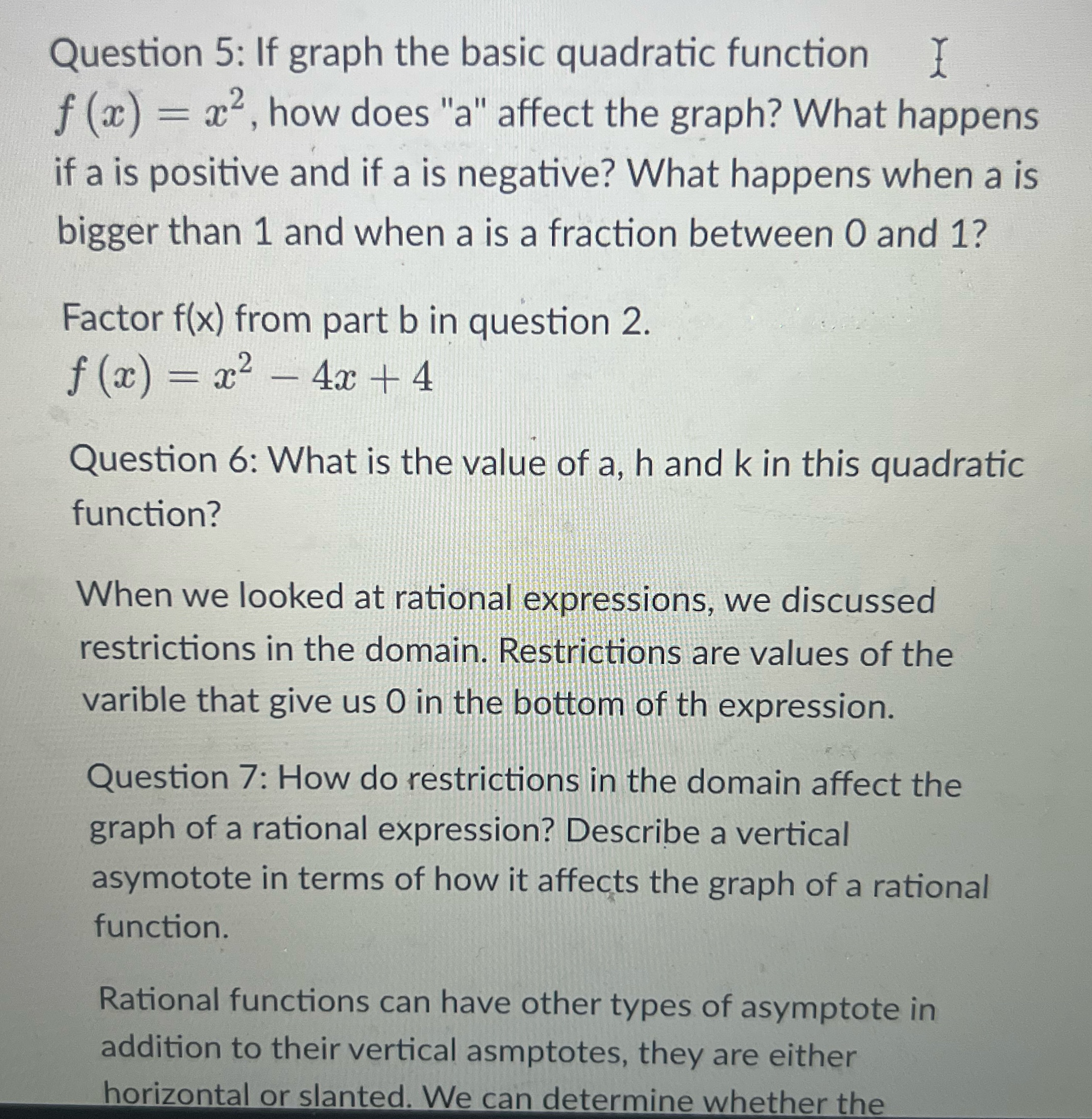 ****For question 7 We can determine whether the