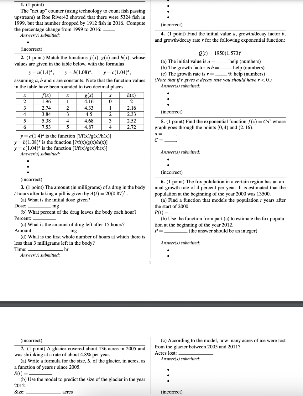 Answer the following questions regarding the