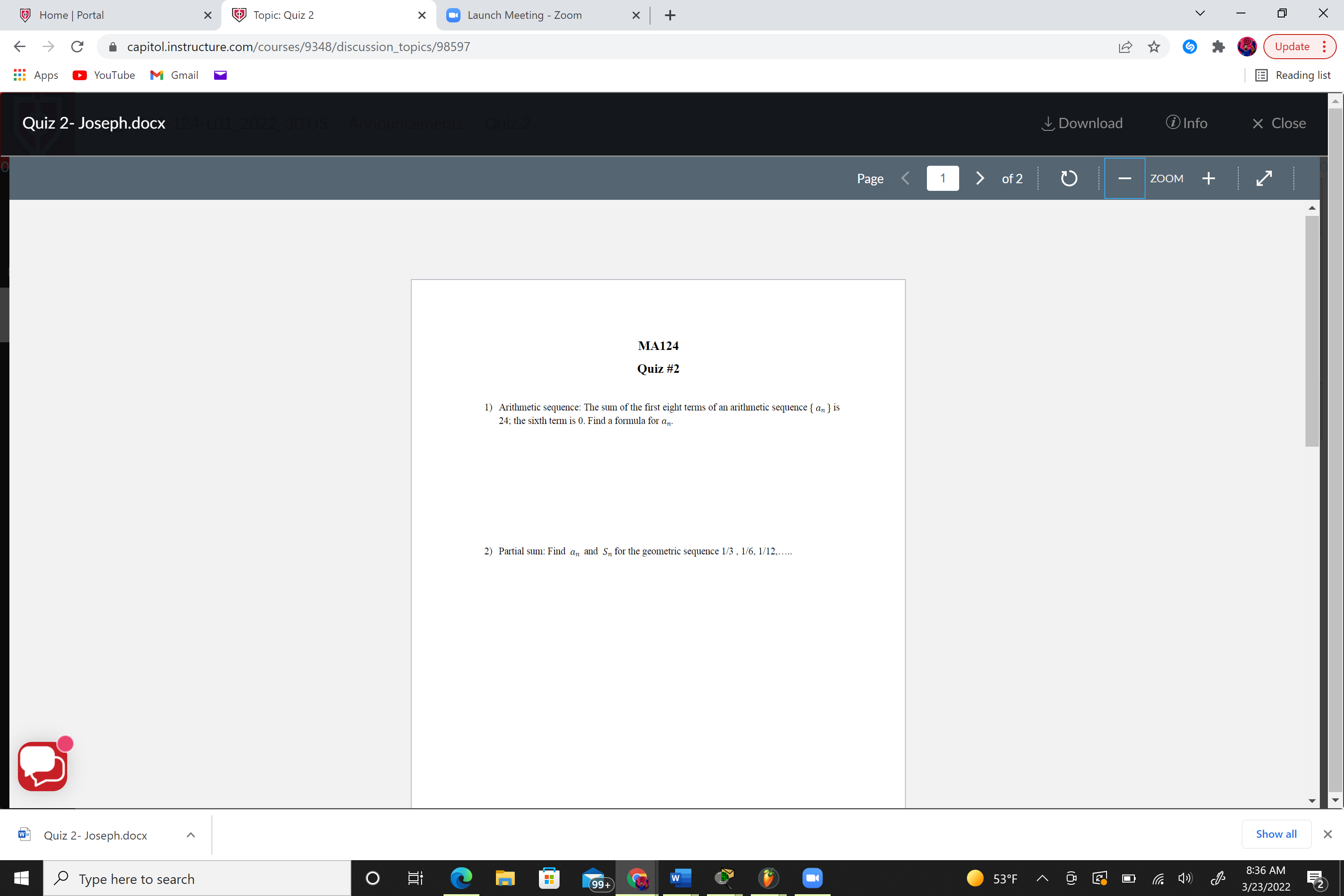 Home | Portal X Topic: Quiz 2 X Launch Meeting -