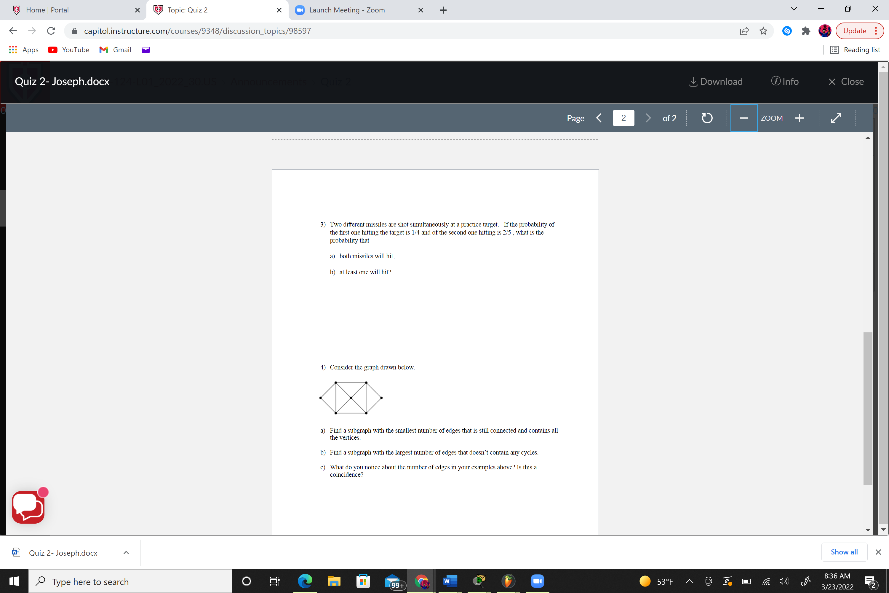 Home | Portal X Topic: Quiz 2 X Launch Meeting -