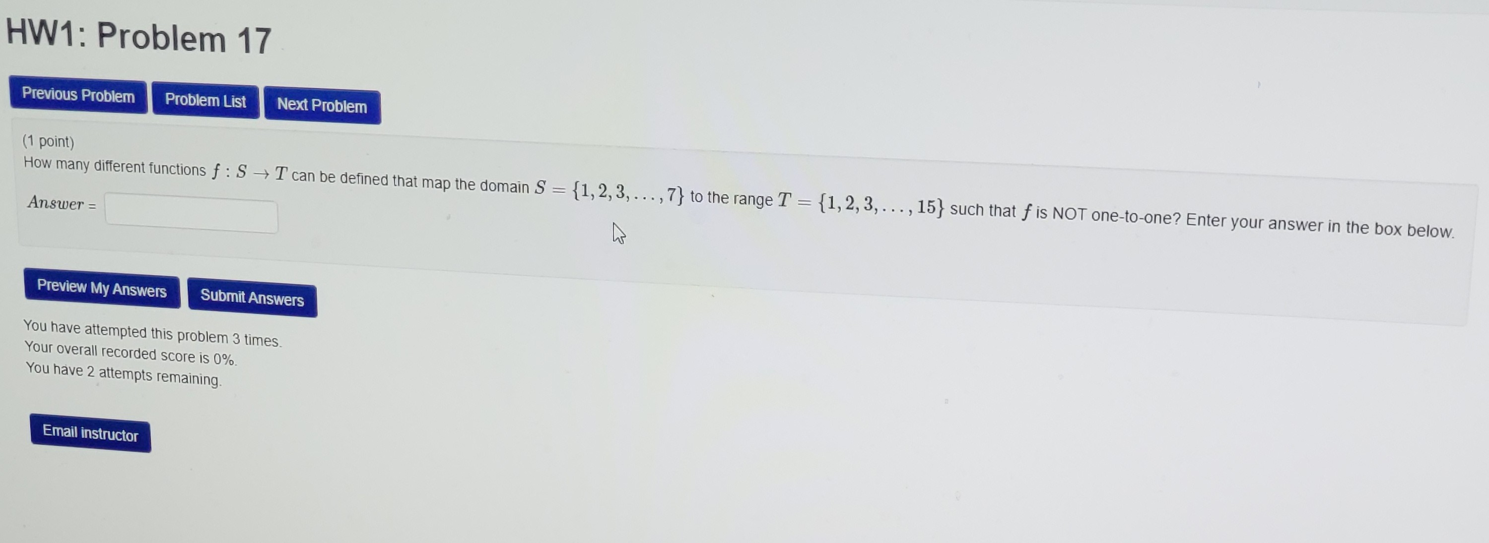 HW1: Problem 17 Previous Problem Problem List