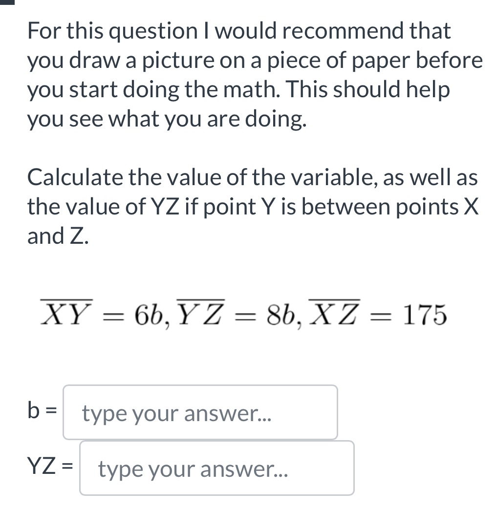 What does b= For this question I would recommend