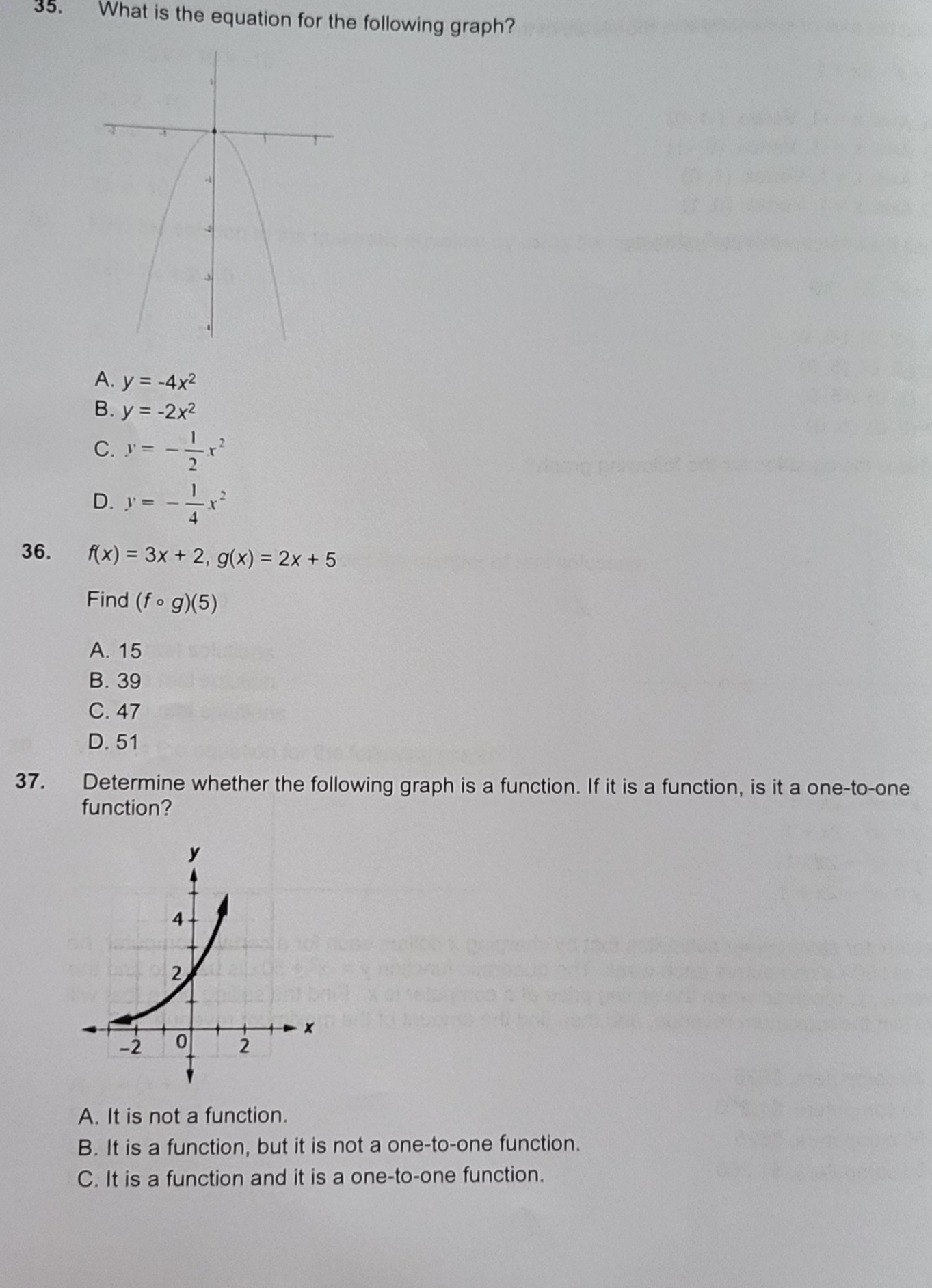 31. Find the axis of symmetry and the vertex of
