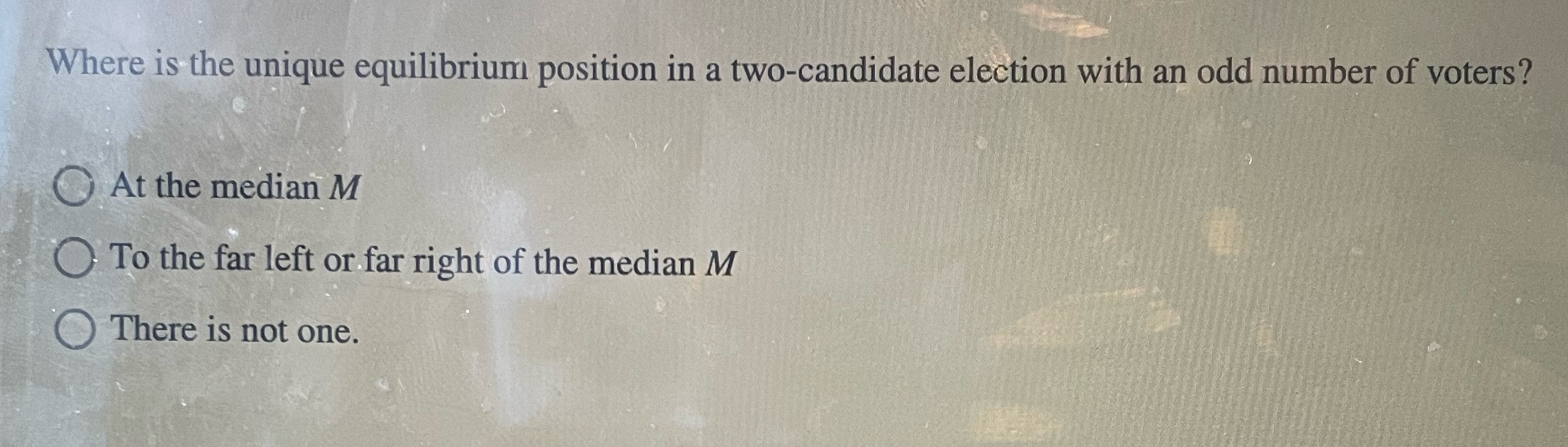 Where is the unique equilibrium position in a