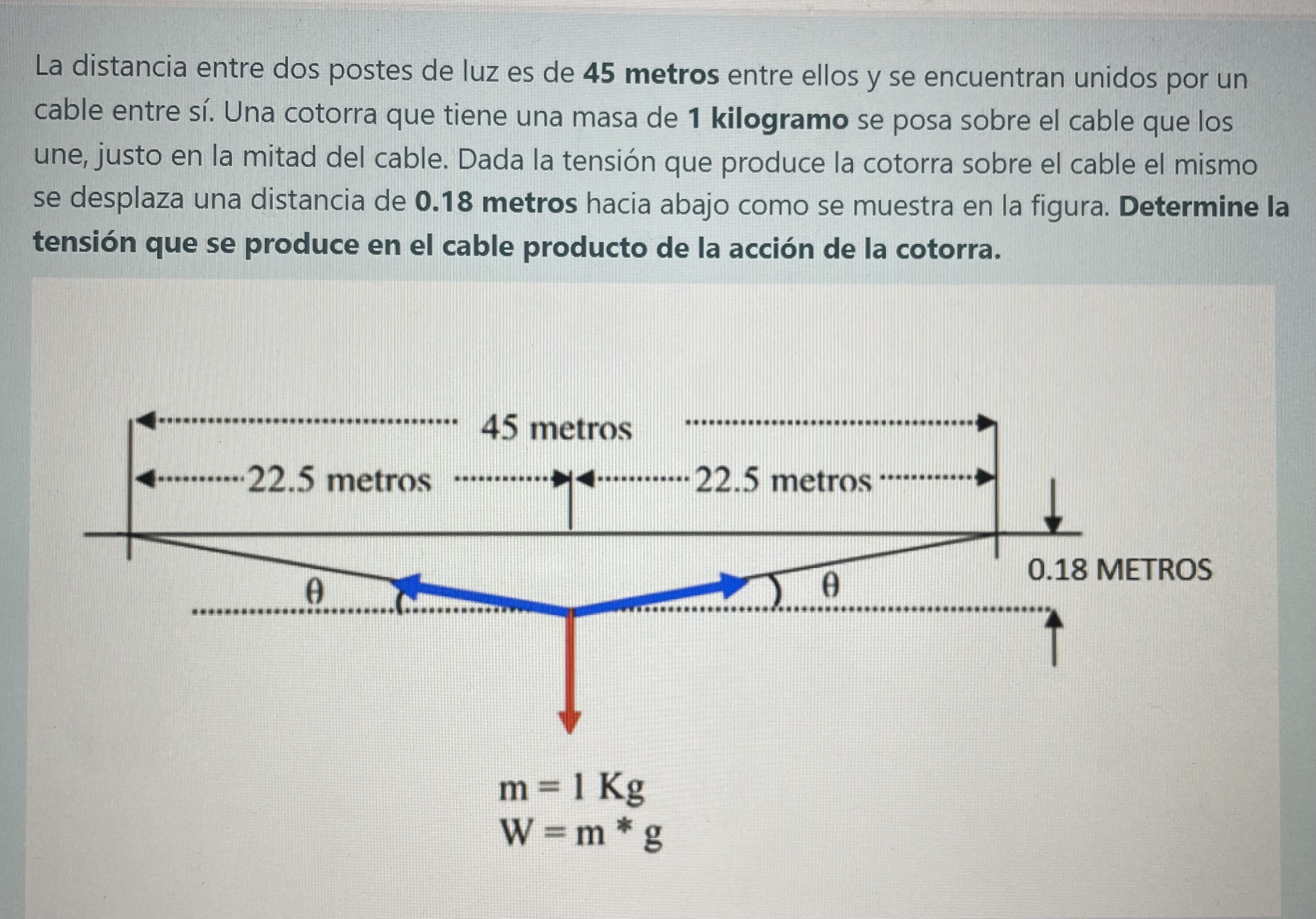 The distance between two electric light poles is