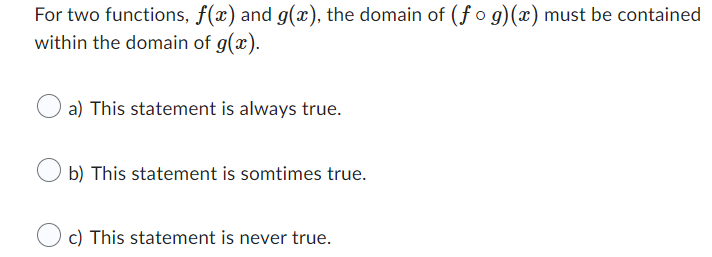 For two functions, x) and 9(3), the domain of (f