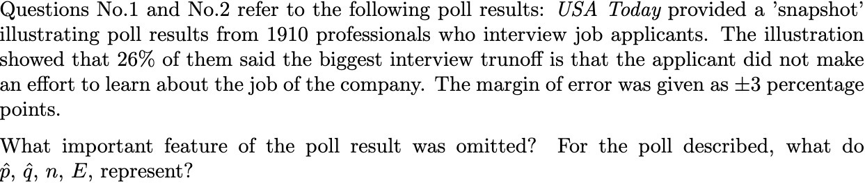 Questions No.1 and No.2 refer to the following