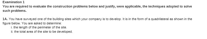 Examination 1 You are required to evaluate the