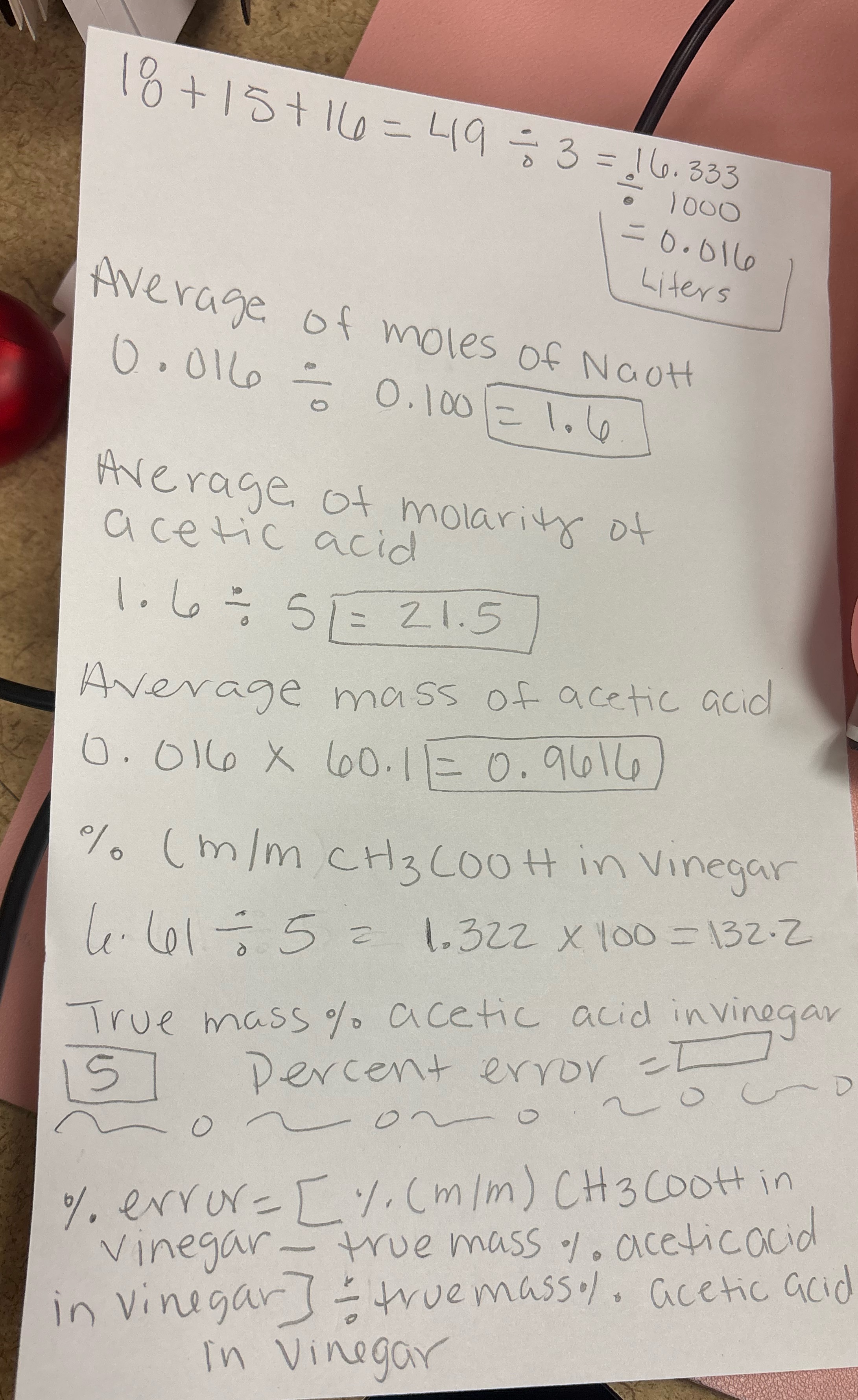 Please help with percent error thank you 18+ 15+