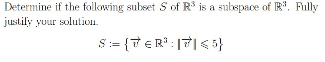Determine if the following subset S of 11113 is s