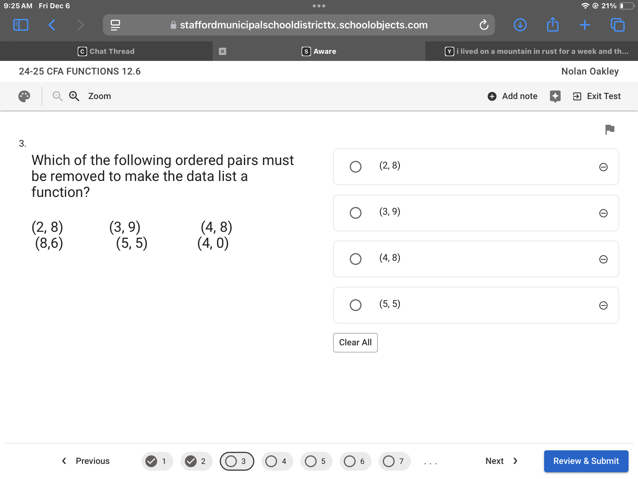 I 9:25 AM Fri Dec 6 . . . @ 21% < 2