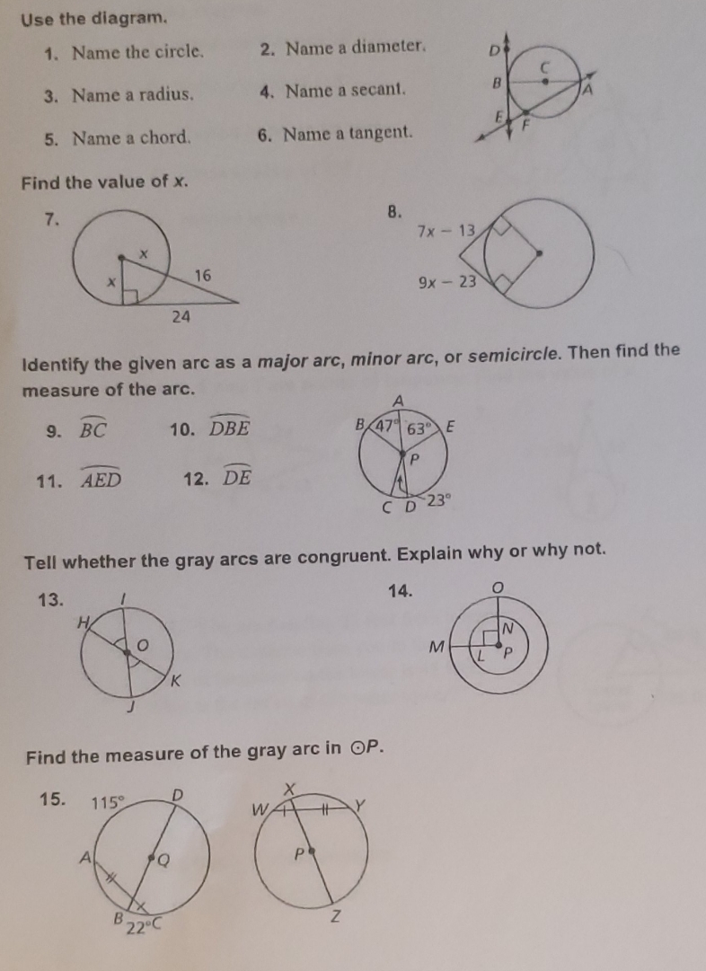please help me answer these Geometry question.