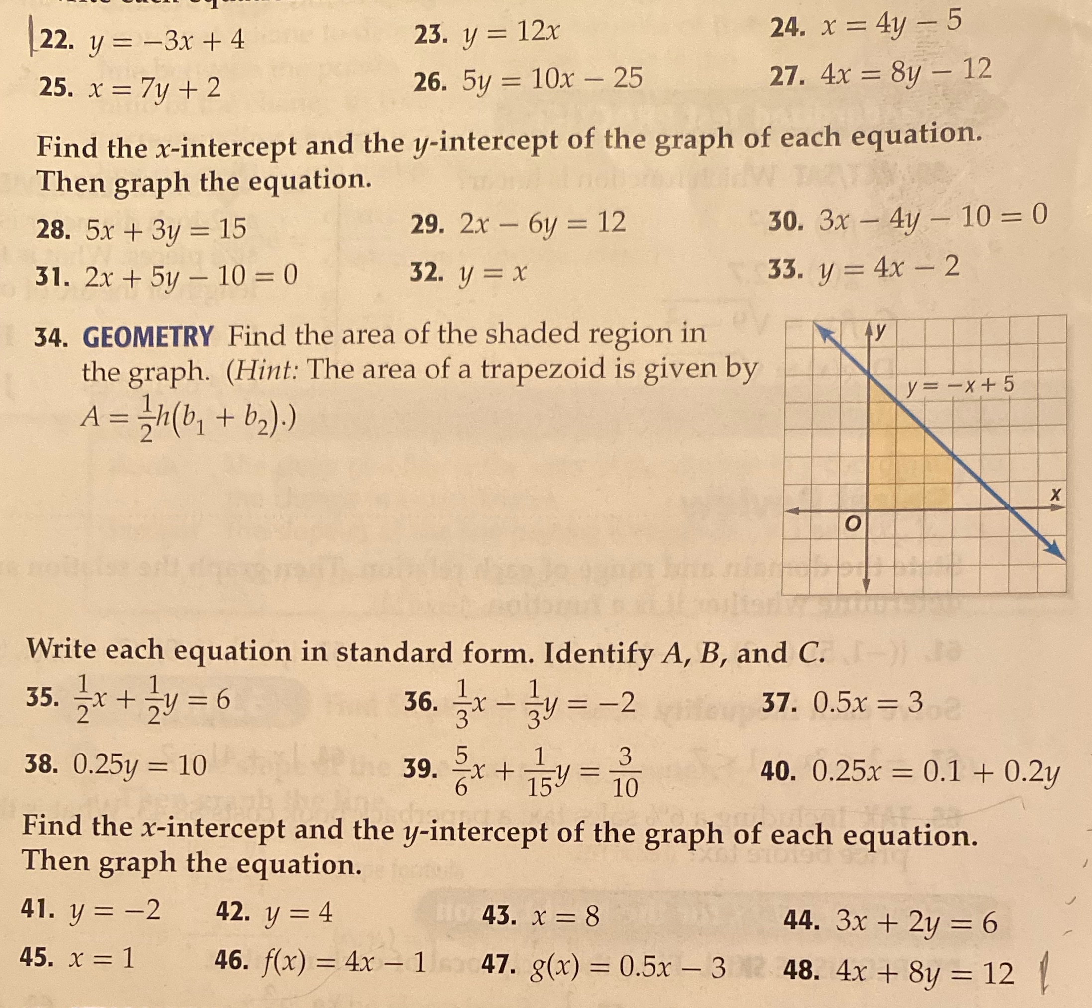 A little difficult need help for 22-48 22 . y = -