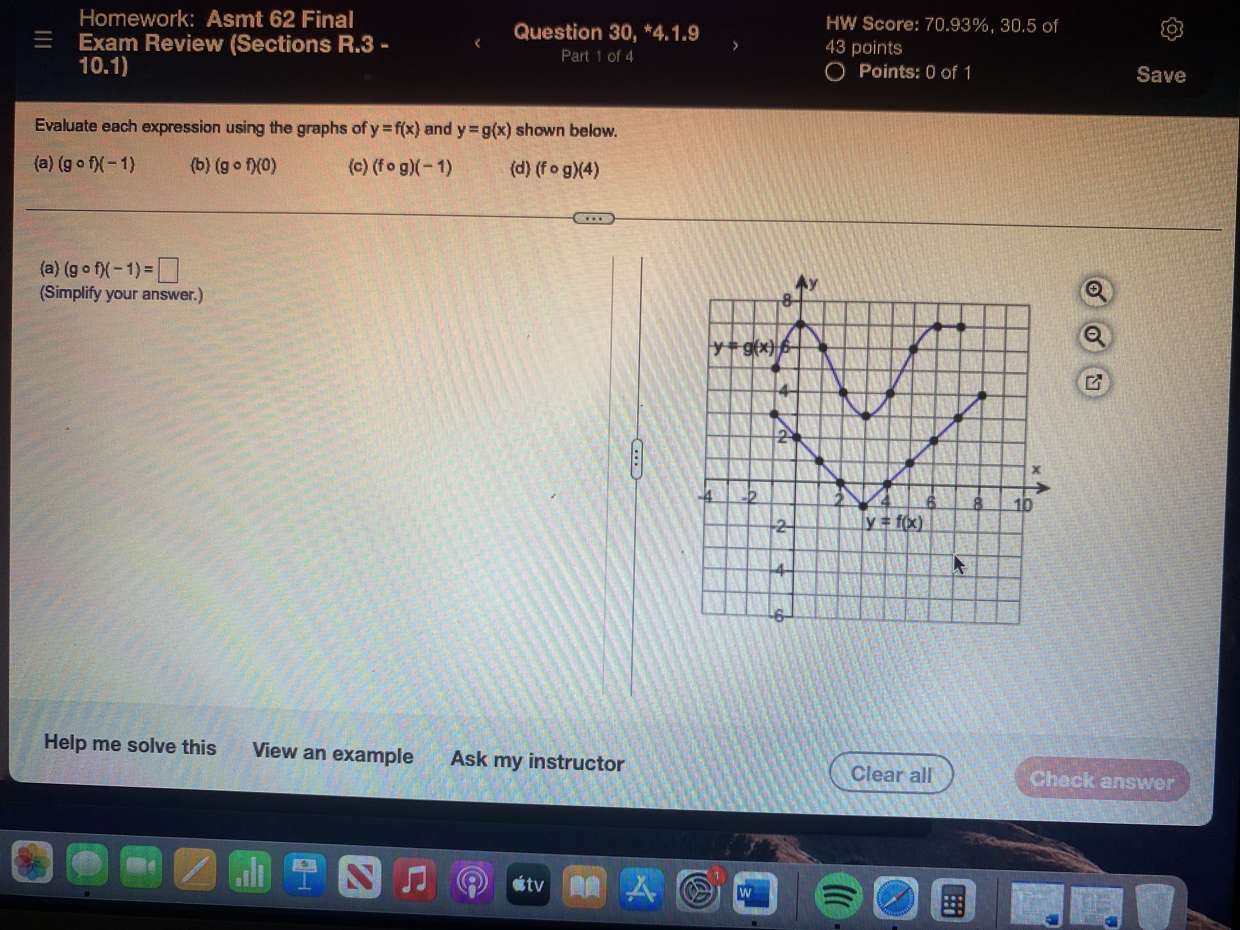 Homework: Asmt 62 Final Exam Review (Sections R.3