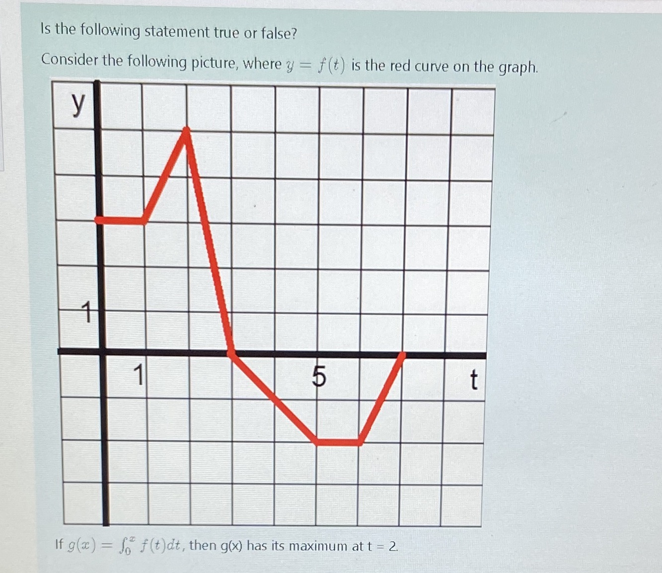 Is the following statement true or false?