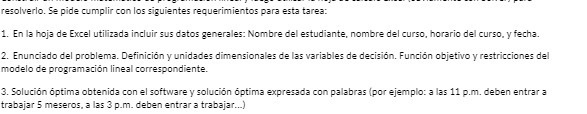 resolverlo. Se pide cumplir con los siguientes