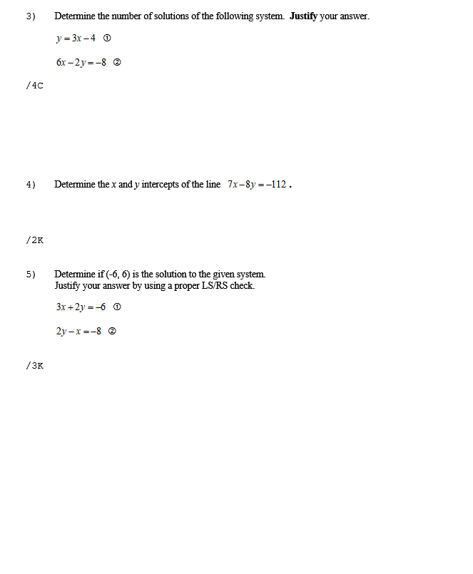 3) Determine the number of solutions of the