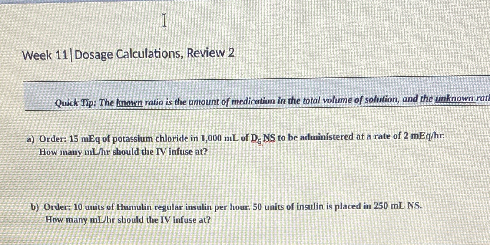 #3 calculate the volume of fluid needed to