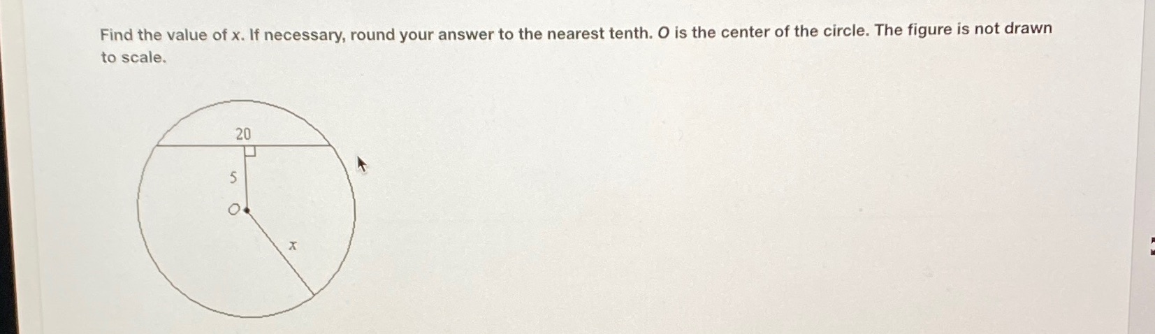 Find the value of x. If necessary, round your