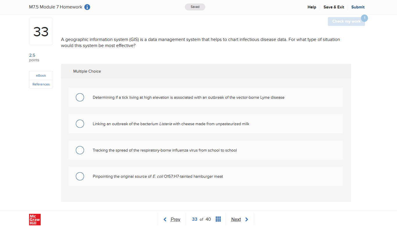 M7.5 Module 7 Homework o Saved Help Save & Exit