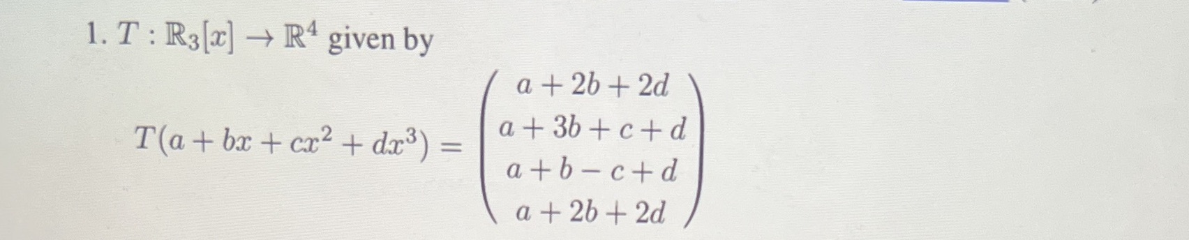 In exercises 15 - 21 determine if the linear