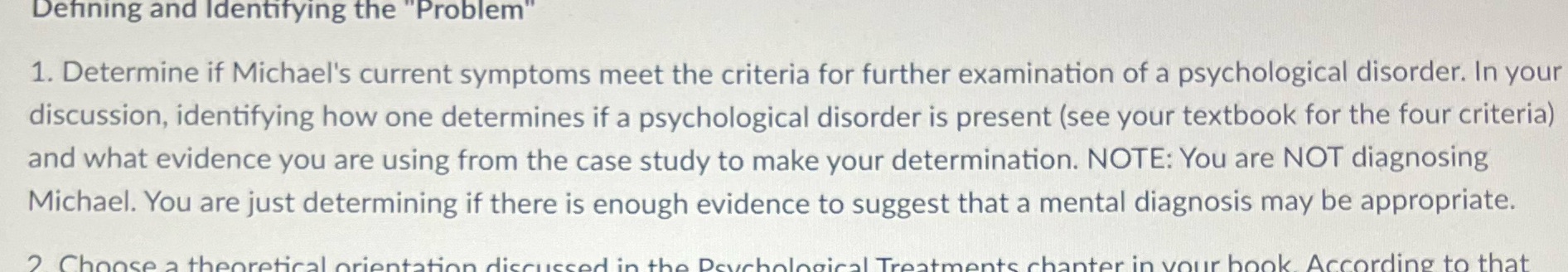 Defining and Identifying the "Problem 1.