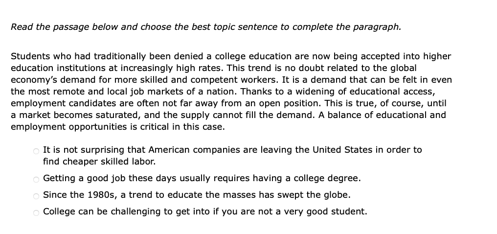 answer Read the passage below and choose the best