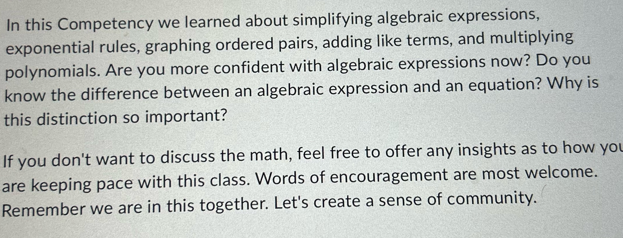 Discussion Question In this Competency we learned