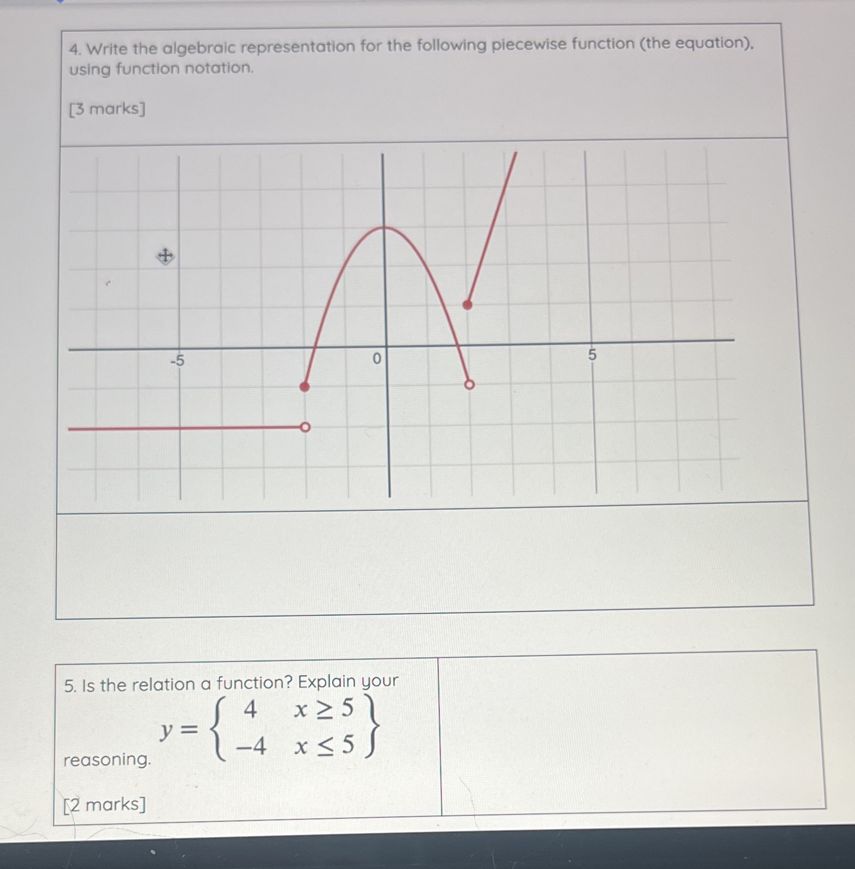 Please answer both questions! 4. Write the