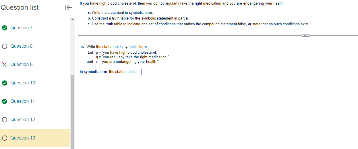 Question list K Construct a truth table for the