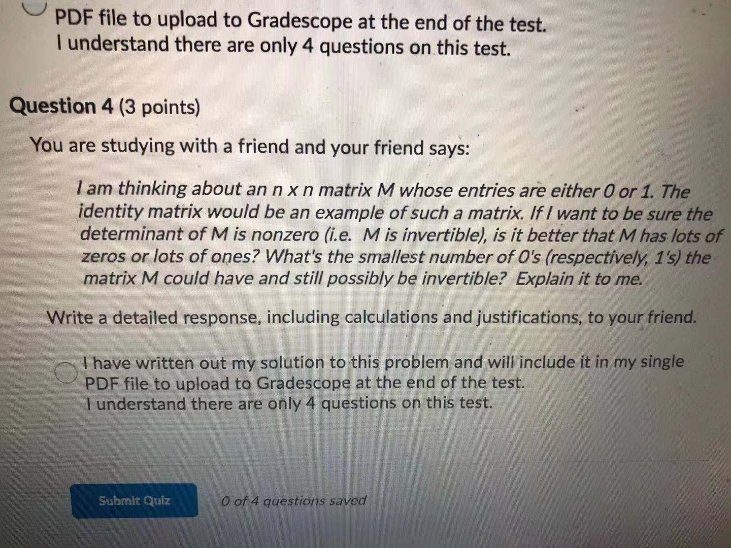 PDF file to upload to Gradescope at the end of