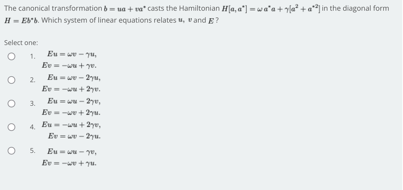 thx for help The canonical transformation b = ua