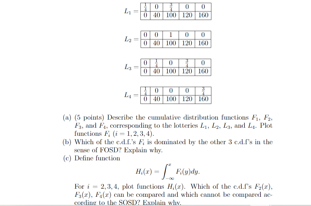 Question C) 0 0 0 L1= 0 40 100 120 160 0 0 1 0 0