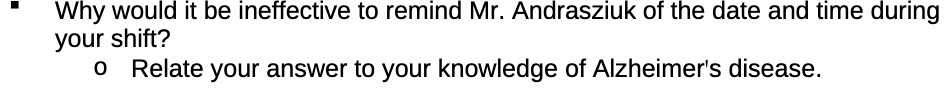 Why would it be ineffective to remind Mr.