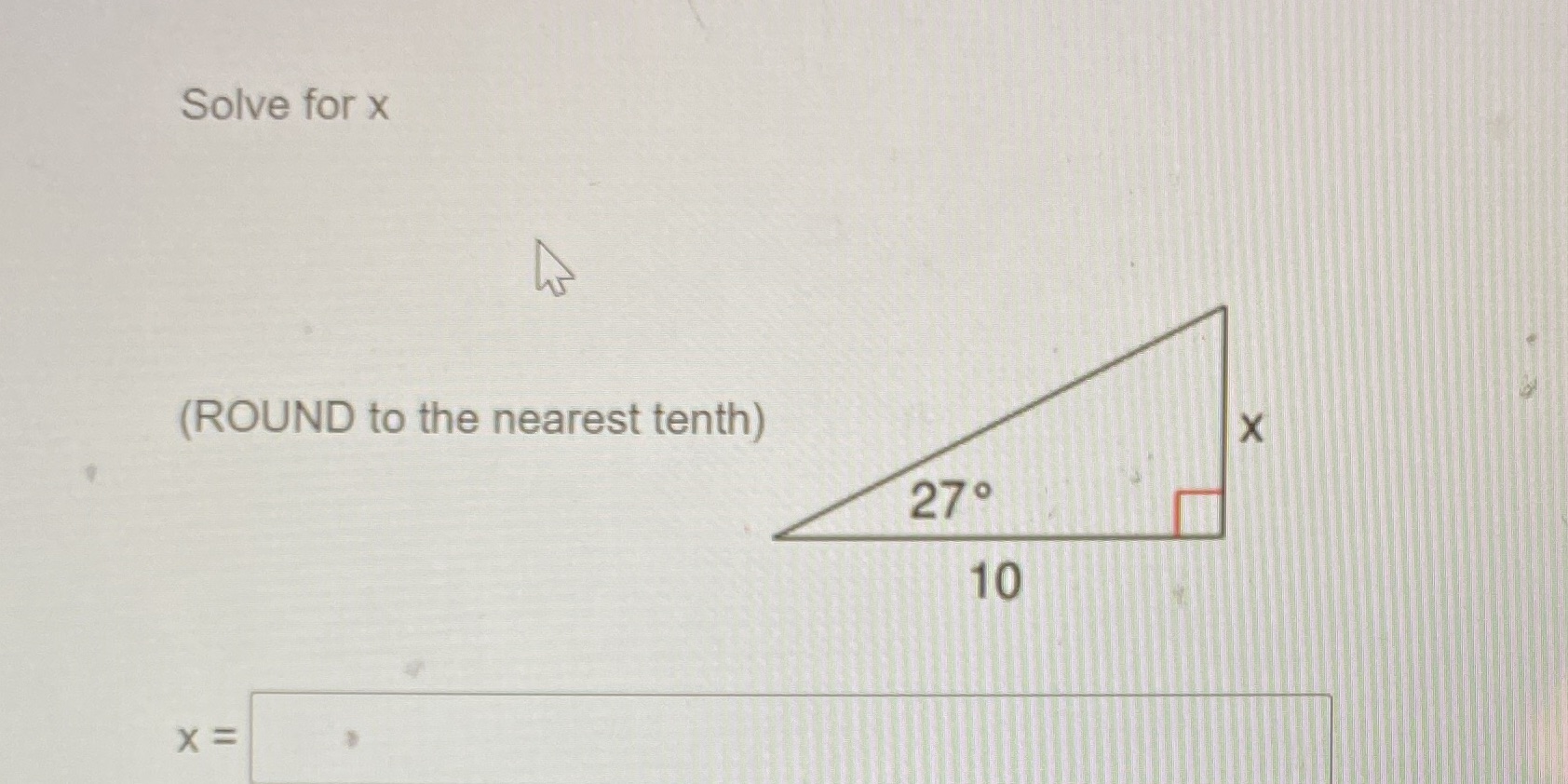 Using sine, cosine, tangent please solve for the